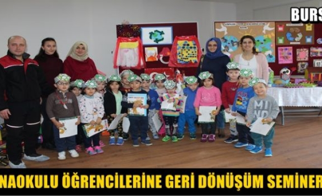 Anaokulu Öğrencilerine Geri Dönüşüm Semineri