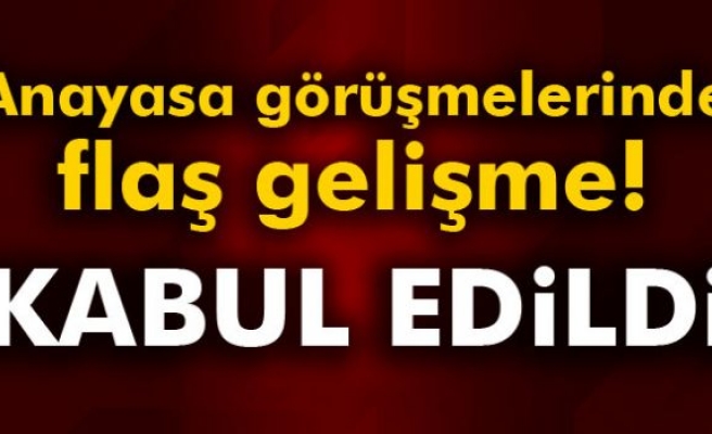 Anayasa görüşmelerinde flaş gelişme!