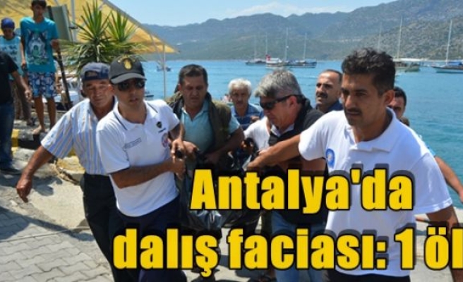 Antalya'da dalış faciası: 1 ölü