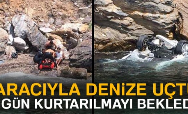 ARACIYLA DENİZE UÇTU!