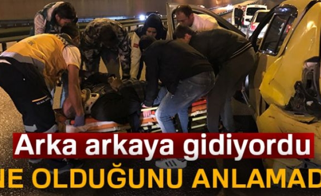 Arkadan gelen kamyonet çarptı: 2 yaralı