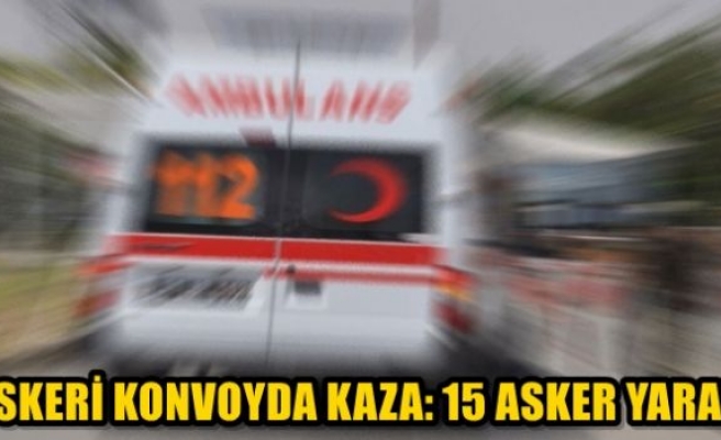 Askeri konvoyda kaza: 15 asker yaralı