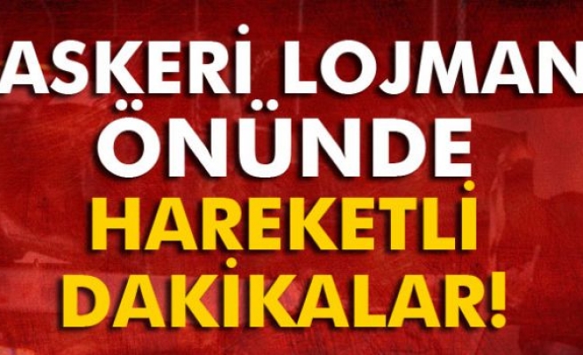 Askeri lojman önünde hareketli dakikalar!