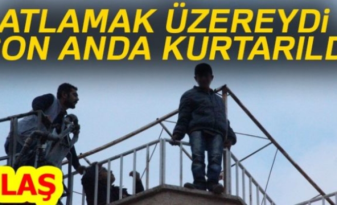 ATLAMAK ÜZEREYDİ SON ANDA KURTARILDI!