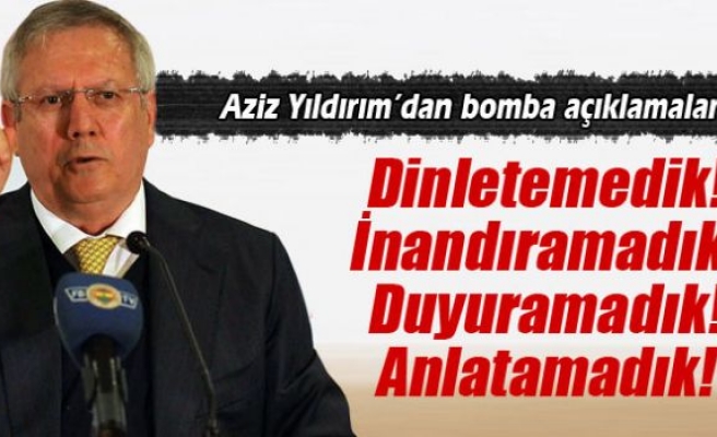 Aziz Yıldırım'dan bomba açıklamalar