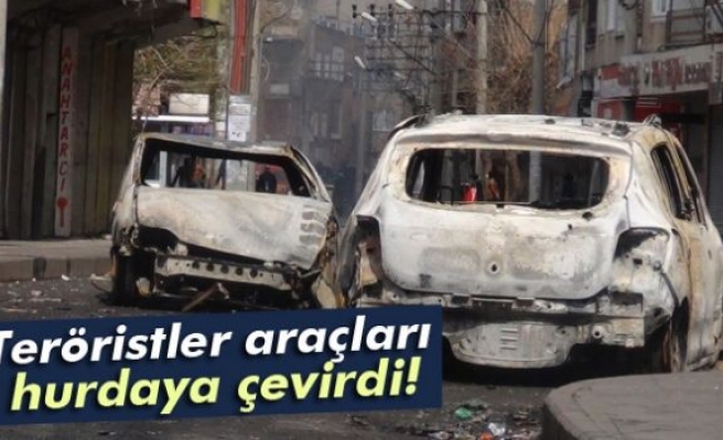 Bağlar'da onlarca araç hurdaya döndü