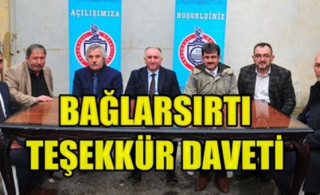  Bağlarsırtı Teşekkür Daveti