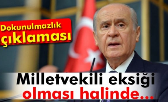 Bahçeli'den 'dokunulmazlık' açıklaması