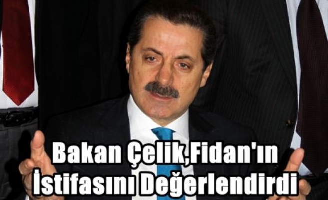 Bakan Çelik,Fidan'ın İstifasını Değerlendirdi