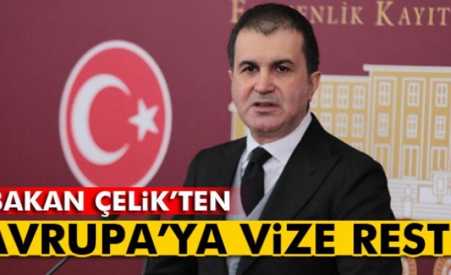 Bakan Çelik’ten 'vize serbestisi' açıklaması