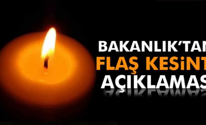 Bakanlıktan İstanbul'daki elektrik kesintileriyle ilgili açıklama