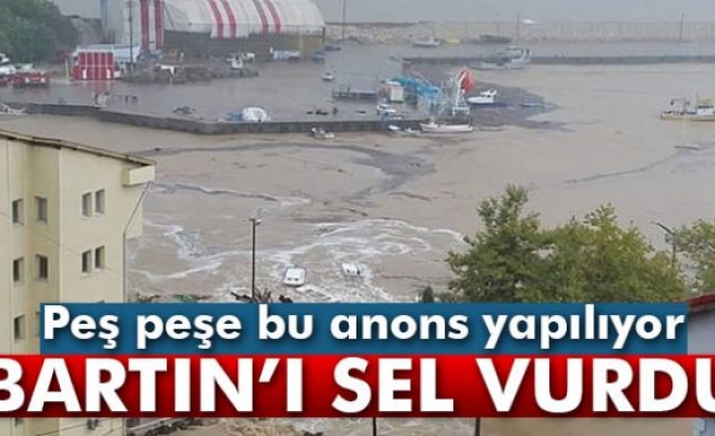 Bartın'ı sel vurdu