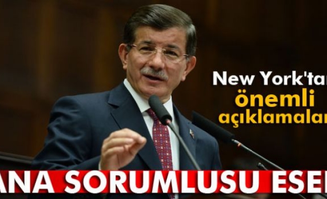 Başbakan Davutoğlu: 'Ana sorumlusu Esed'