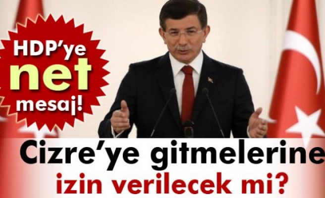 Başbakan Davutoğlu'ndan net HDP mesajı!