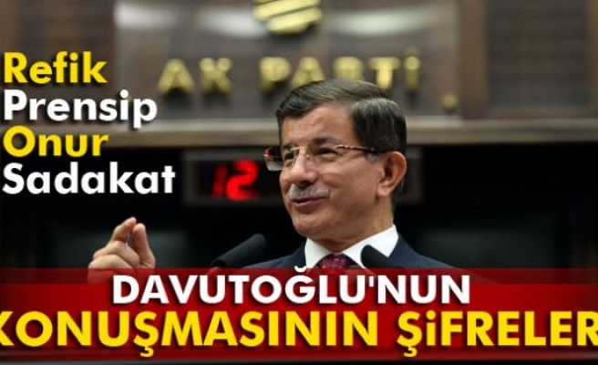 Başbakan Davutoğlu'nun konuşmasının şifreleri