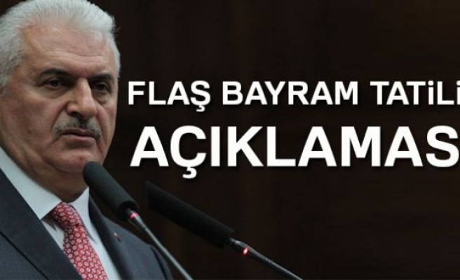 Başbakan'dan Bayram tatili açıklaması