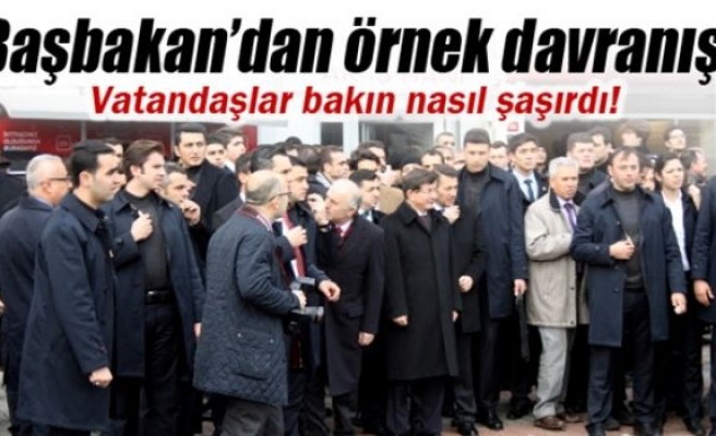 Başbakan’dan örnek davranış