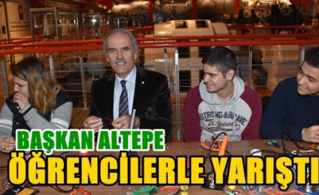 Başkan Altepe öğrencilerle yarıştı