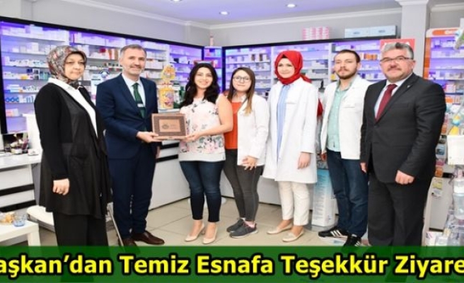 Başkan’dan Temiz Esnafa Teşekkür Ziyareti	