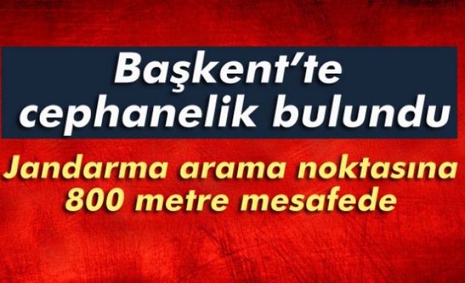 Başkent’te cephanelik bulundu