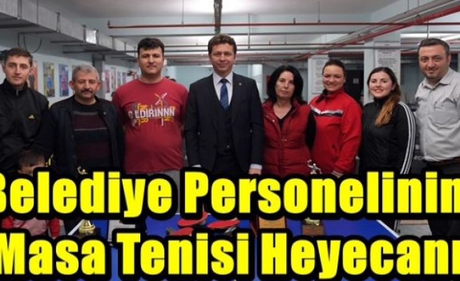 Belediye Personelinin Masa Tenisi Heyecanı