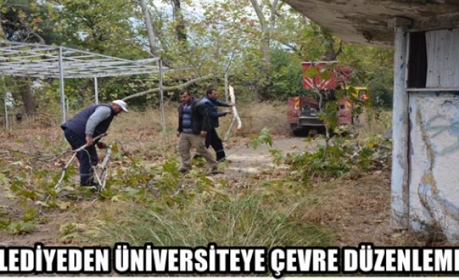 BELEDİYEDEN ÜNİVERSİTEYE ÇEVRE DÜZENLEMESİ