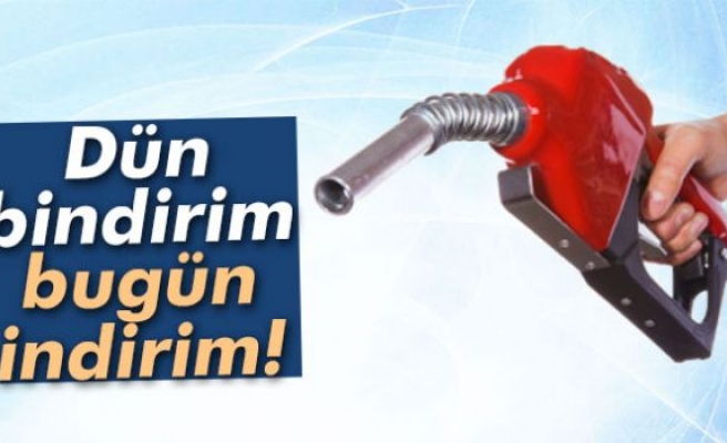 Benzine dün bindirim bugün indirim