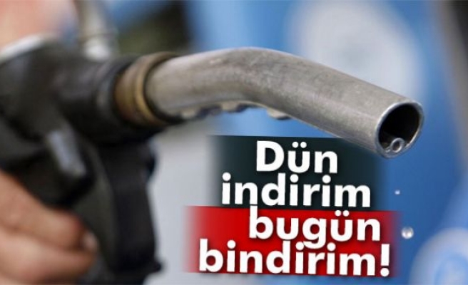 Benzine dün indirim, bugün zam