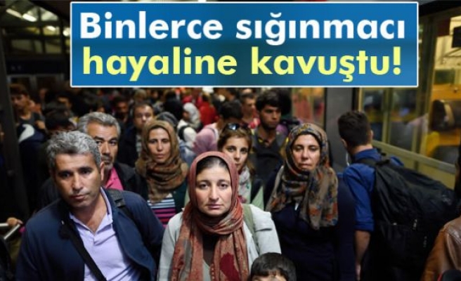 Binlerce sığınmacı Almanya hayaline kavuştu