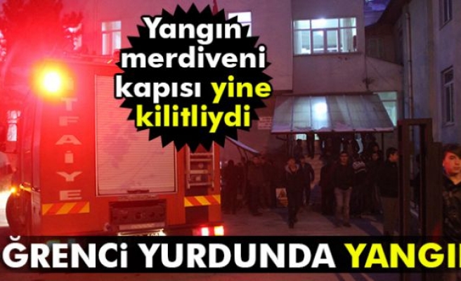 Bolu'da öğrenci yurdunda korkutan yangın