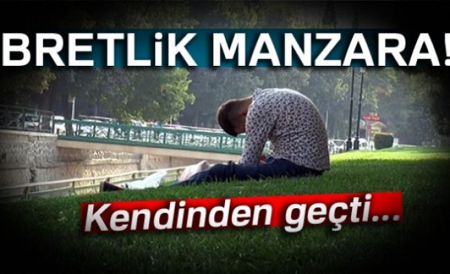 Bonzayi çeken genç kendinden geçti