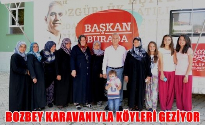 Bozbey karavanıyla köyleri geziyor