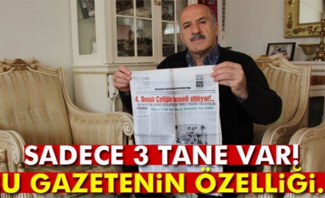 Bu Gazeteden Sadece Üç Tane Var