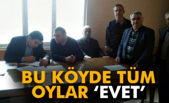 Bu Köyde Tüm oylar Evet Çıktı