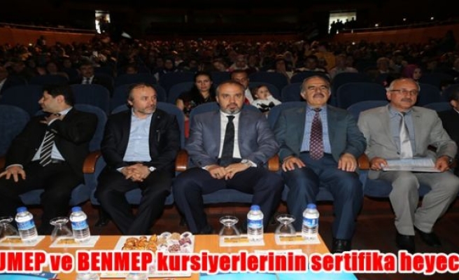 BUMEP ve BENMEP kursiyerlerinin sertifika heyecan