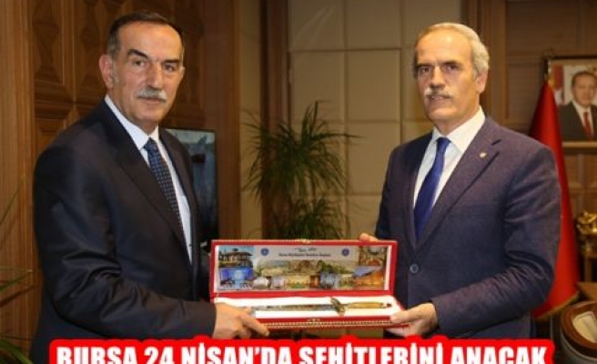 Bursa 24 Nisan'da Şehitlerini Anacak