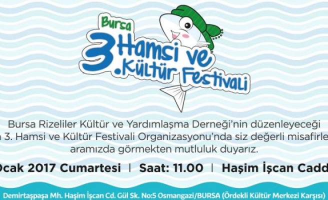 BURSA'DA 3. HAMSİ VE KÜLTÜR FESTİVALİ