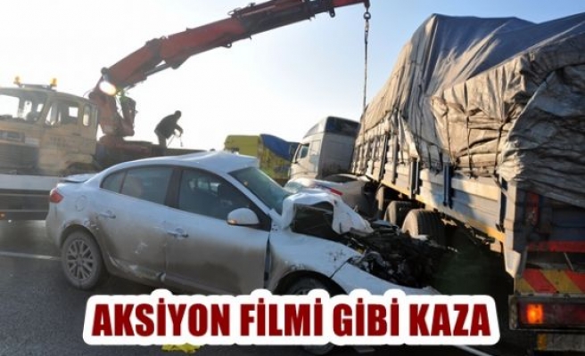 Karacabey'de aksiyon filmi gibi kaza