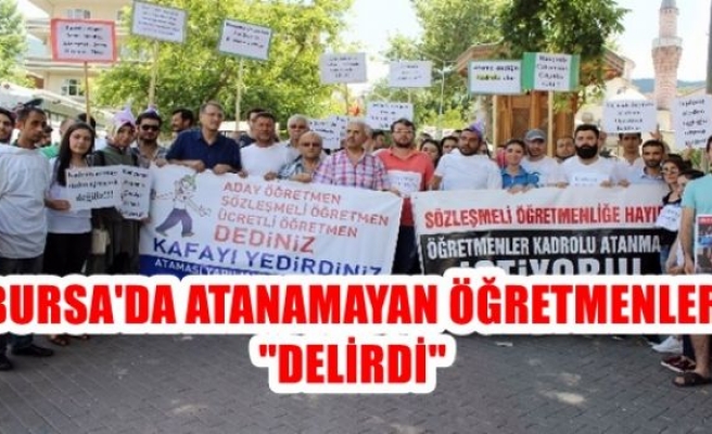 Bursa'da Atanamayan Öğretmenler 'delirdi'