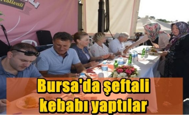 Bursa'da şeftali kebabı yaptılar