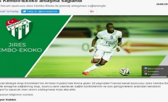 Bursaspor Ekoko’yu açıkladı
