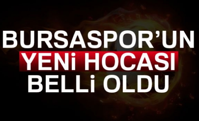 Bursaspor'un Yeni Hocası Belli Oldu!