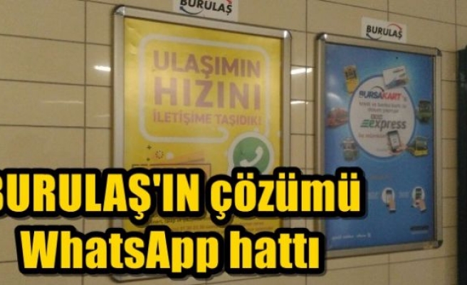 BURULAŞ'IN çözümü WhatsApp hattı 