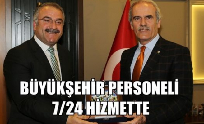 Büyükşehir Personeli 7/24 Hizmette