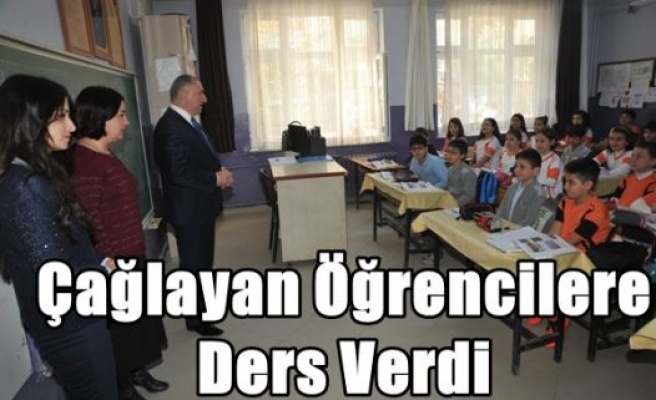 Çağlayan Öğrencilere Ders Verdi