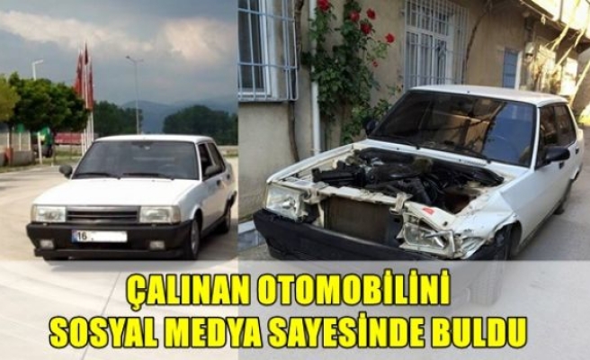 Çalınan otomobilini sosyal medya üzerinden buldu