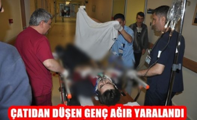 Çatıdan Düşen Genç Ağır Yaralandı