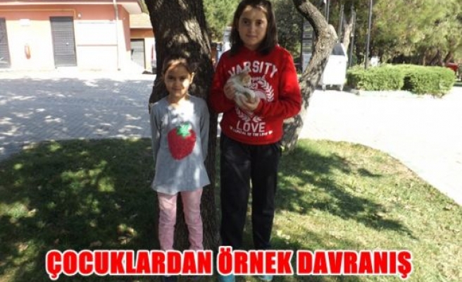 Çocuklardan örnek davranış