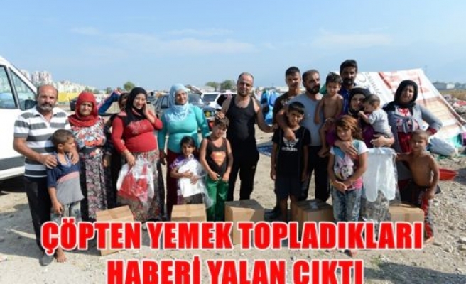 Çöpten yemek topladıkları haberi yalan çıktı