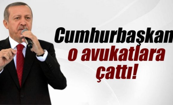 Cumhurbaşkanı Erdoğan o avukatlara çattı!